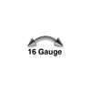 Curved Barbell 16 Gauge 3/8 with Spikes