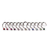 18 Gauge Nostril Screw with Pressed Gem