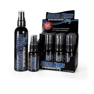 Derma Numb Tattoo Anesthetic Spray 1oz - Works in 90 Seconds