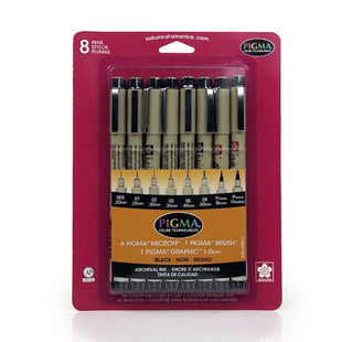 Micron Stencil and Sketchwork 8 Pen Set