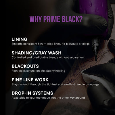 Prime - Black - Tattoo Ink 8oz