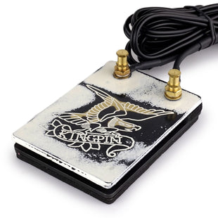 Custom Engraved Brass Foot Switch Eagle