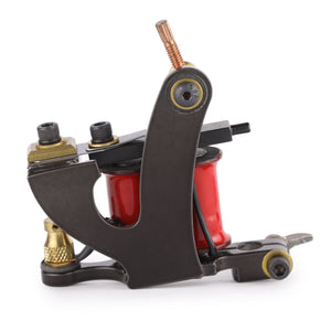 A black “G.O.A.T” Liner medium - Long Stroke coil tattoo machine.